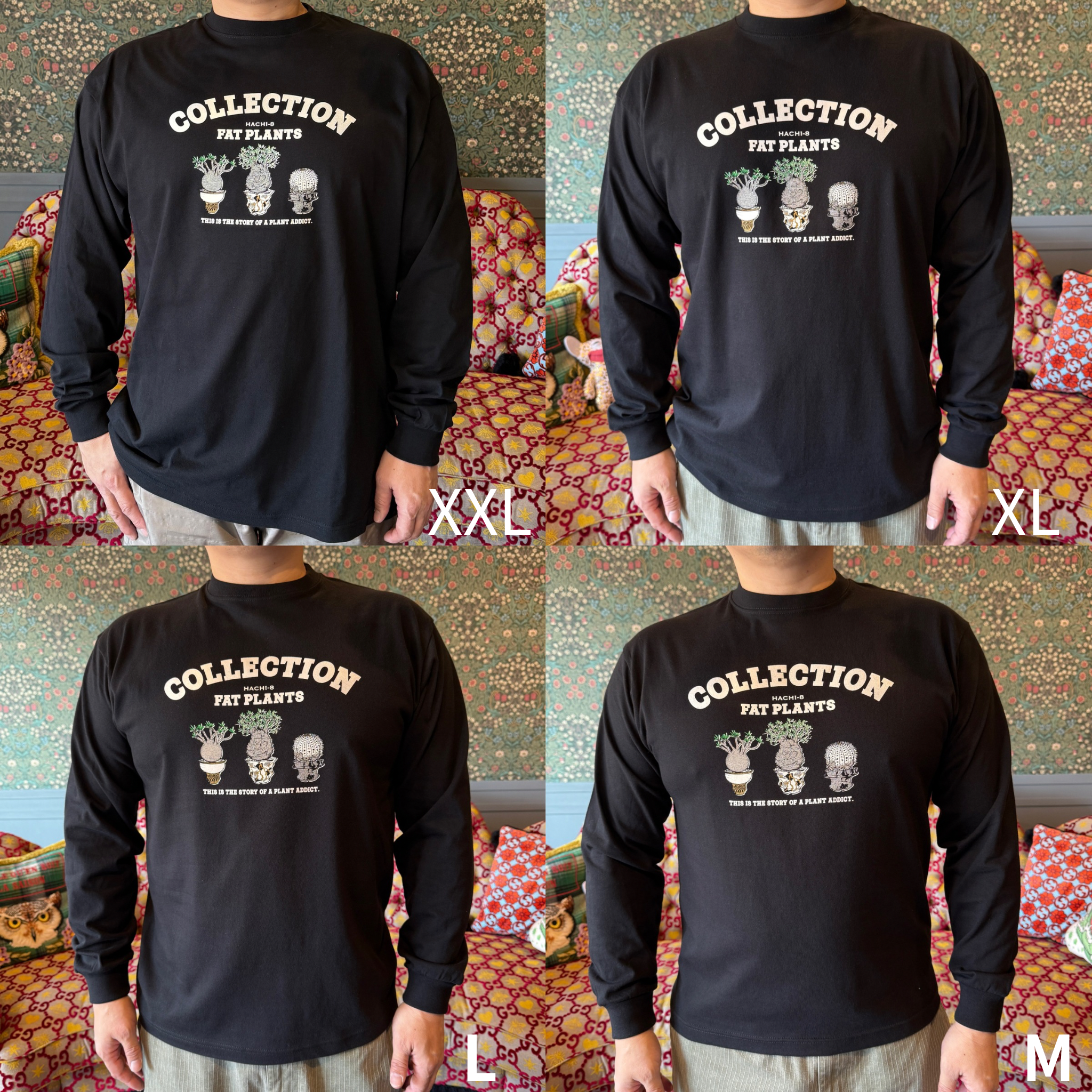 HACHI-8×GreenPrickle オリジナルTシャツ 長袖 (ブラック) – Hachi-8