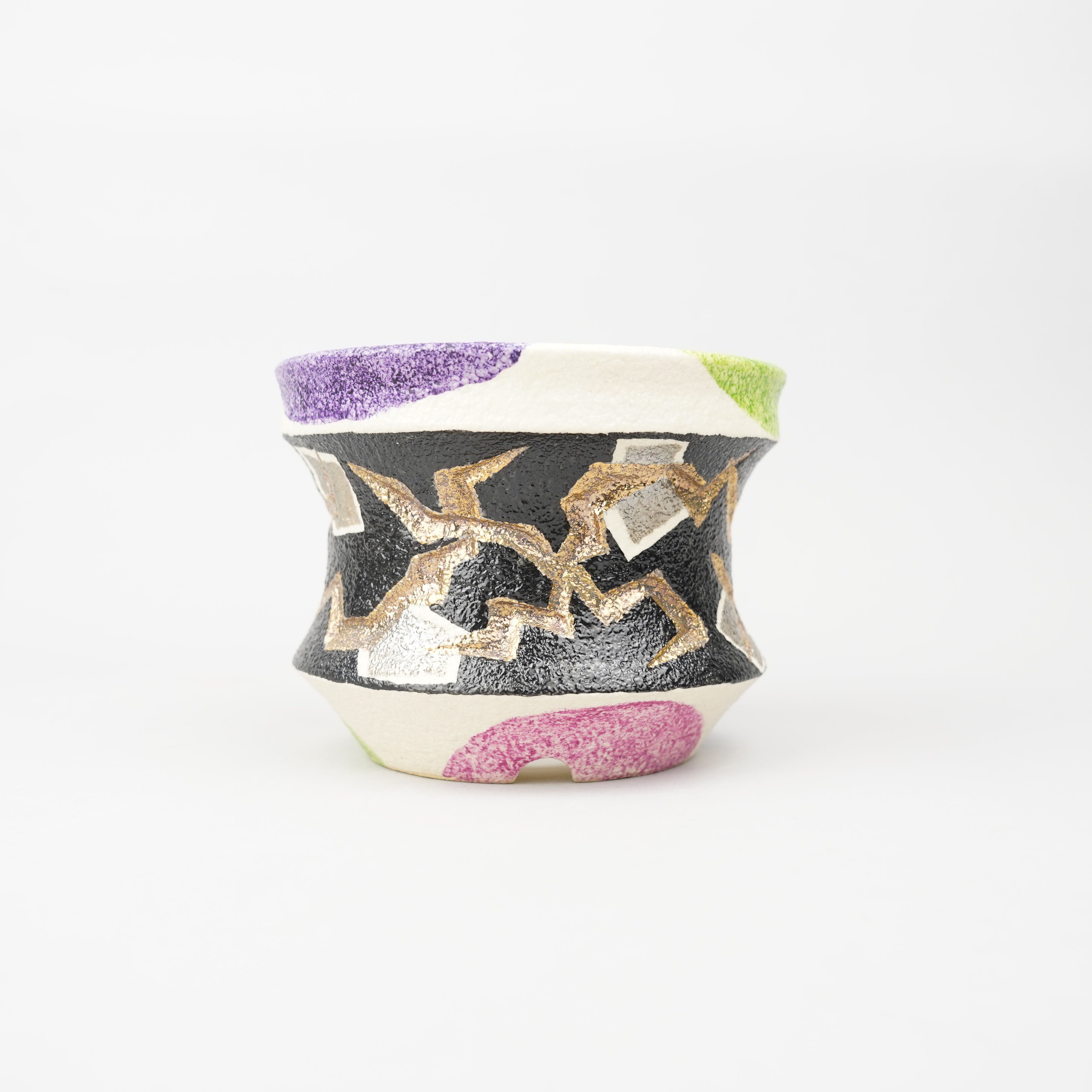 熊本栄司　陶器鉢　鉢底皿付き　作家鉢　グラキリス　アガベ　パキプス 熊本栄司 陶器鉢 鉢底皿付き 作家鉢 グラキリス アガベ パキプス