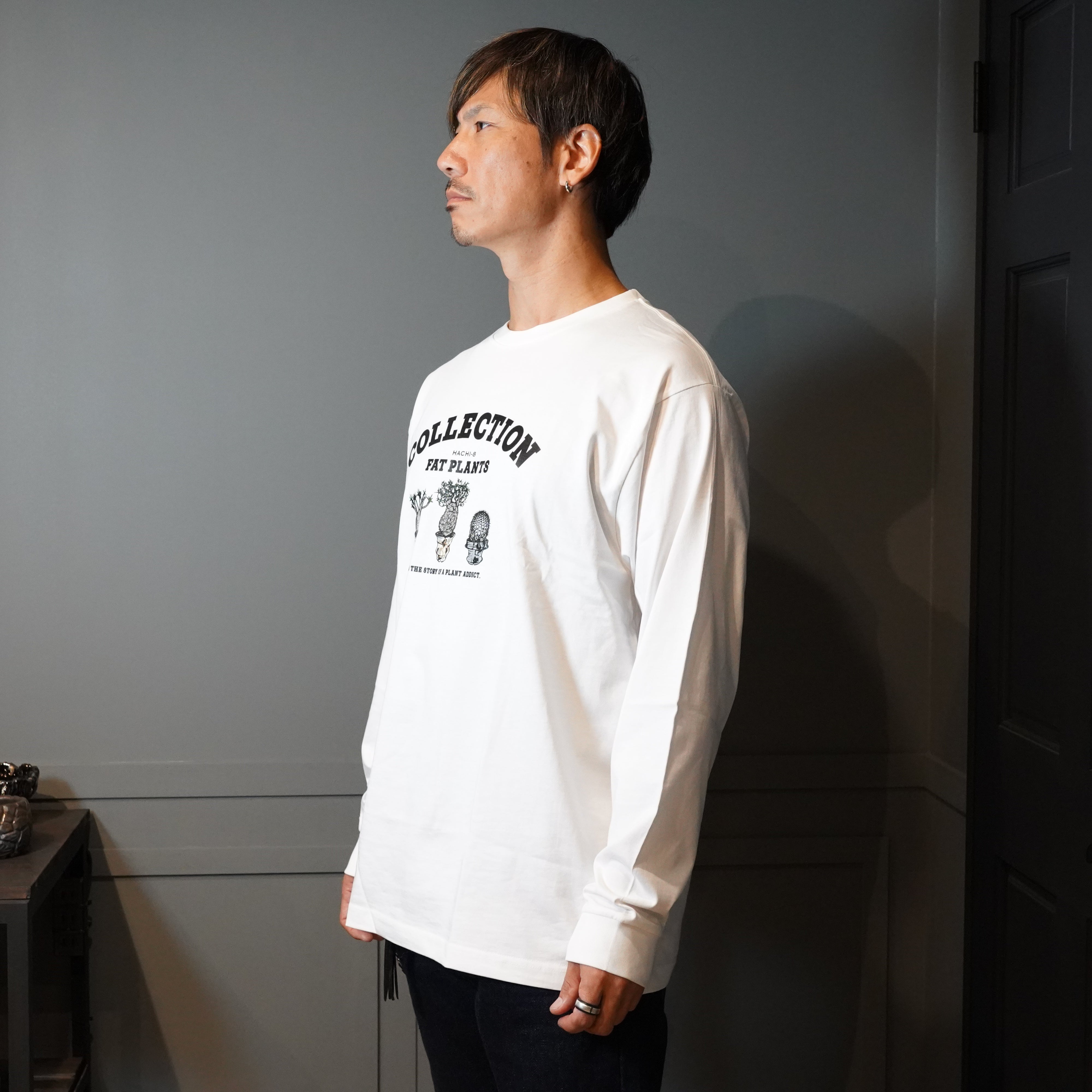 HACHI-8×GreenPrickle オリジナルTシャツ 長袖 (ホワイ) – Hachi-8