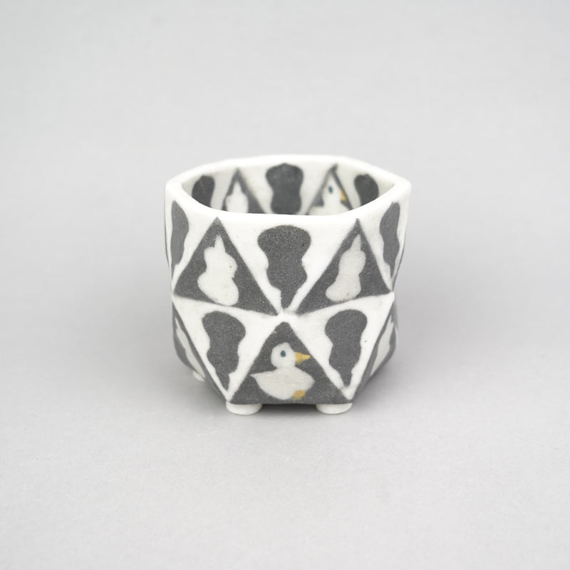 【陶器鉢】きいろいことり_植木鉢_44nKK18