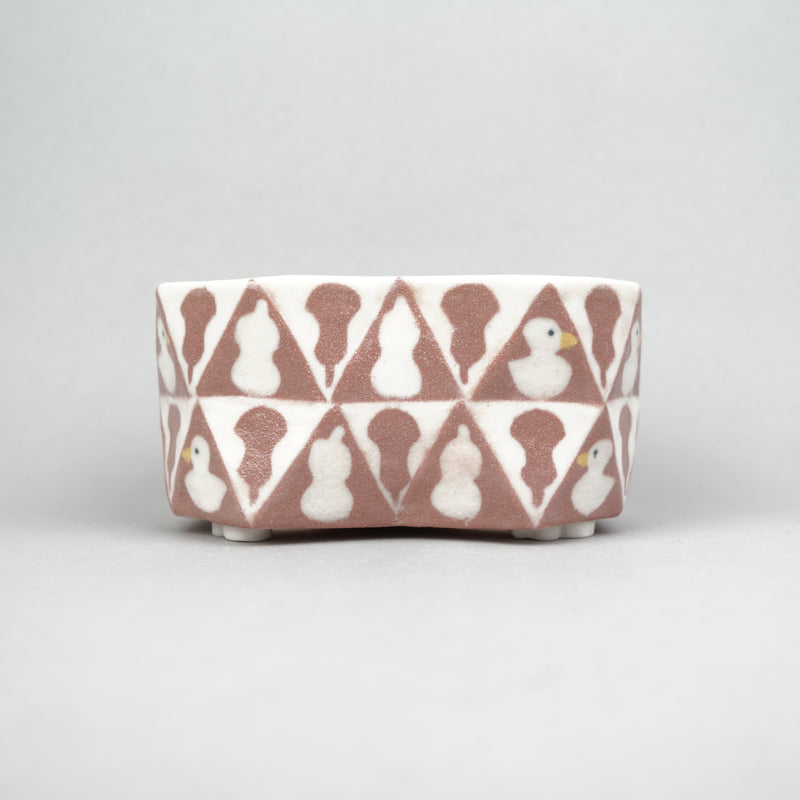 【陶器鉢】きいろいことり_植木鉢_44nKK19