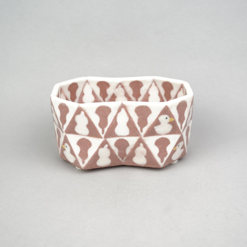 【陶器鉢】きいろいことり_植木鉢_44nKK19