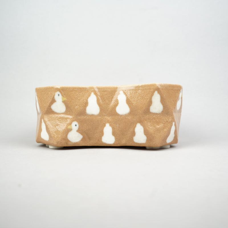 【陶器鉢】きいろいことり_植木鉢_44nKK20