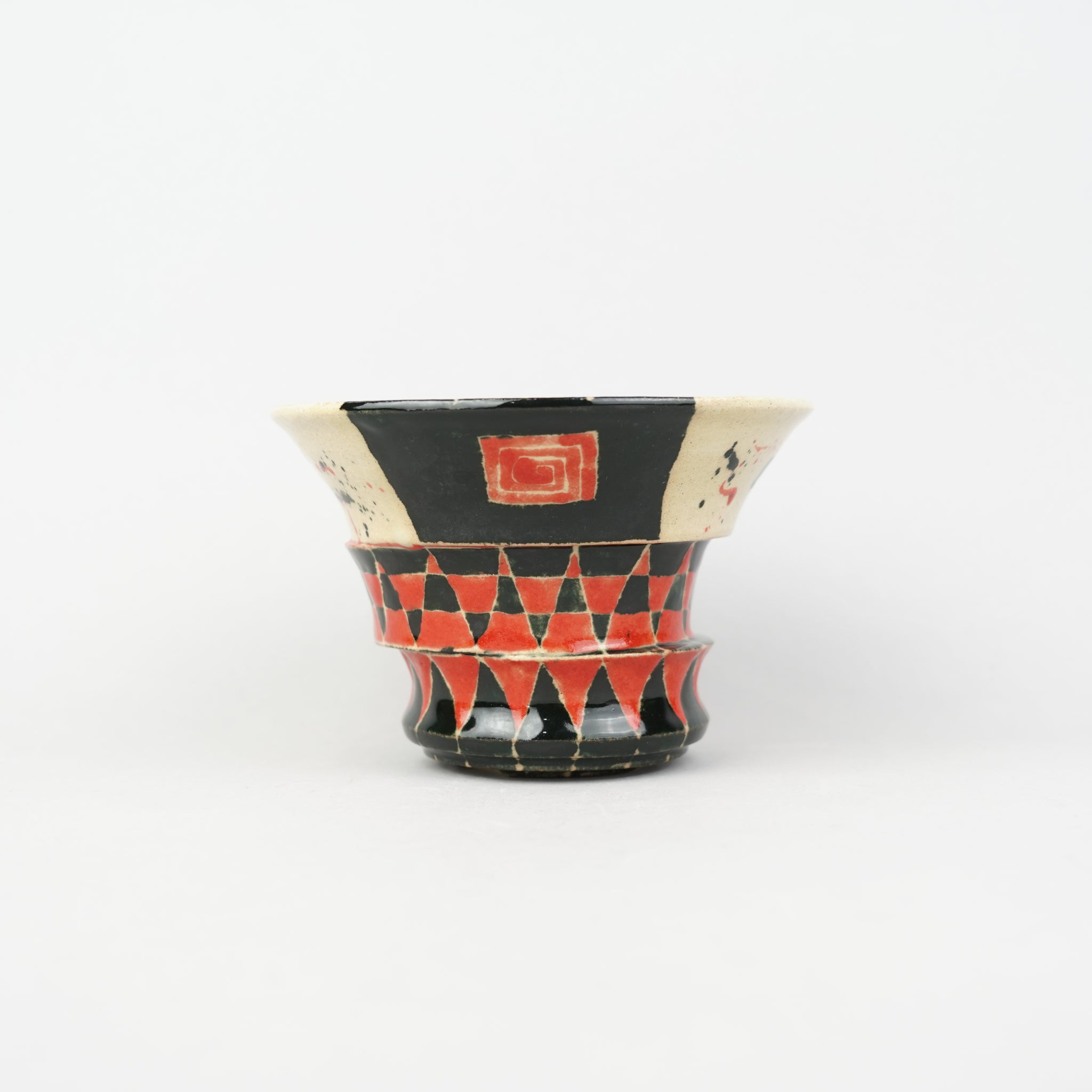 時代物　大迫力　赤べり金赤暈し大鉢 陶器鉢】大谷紀貴_植木鉢_39nON44 – Hachi-8