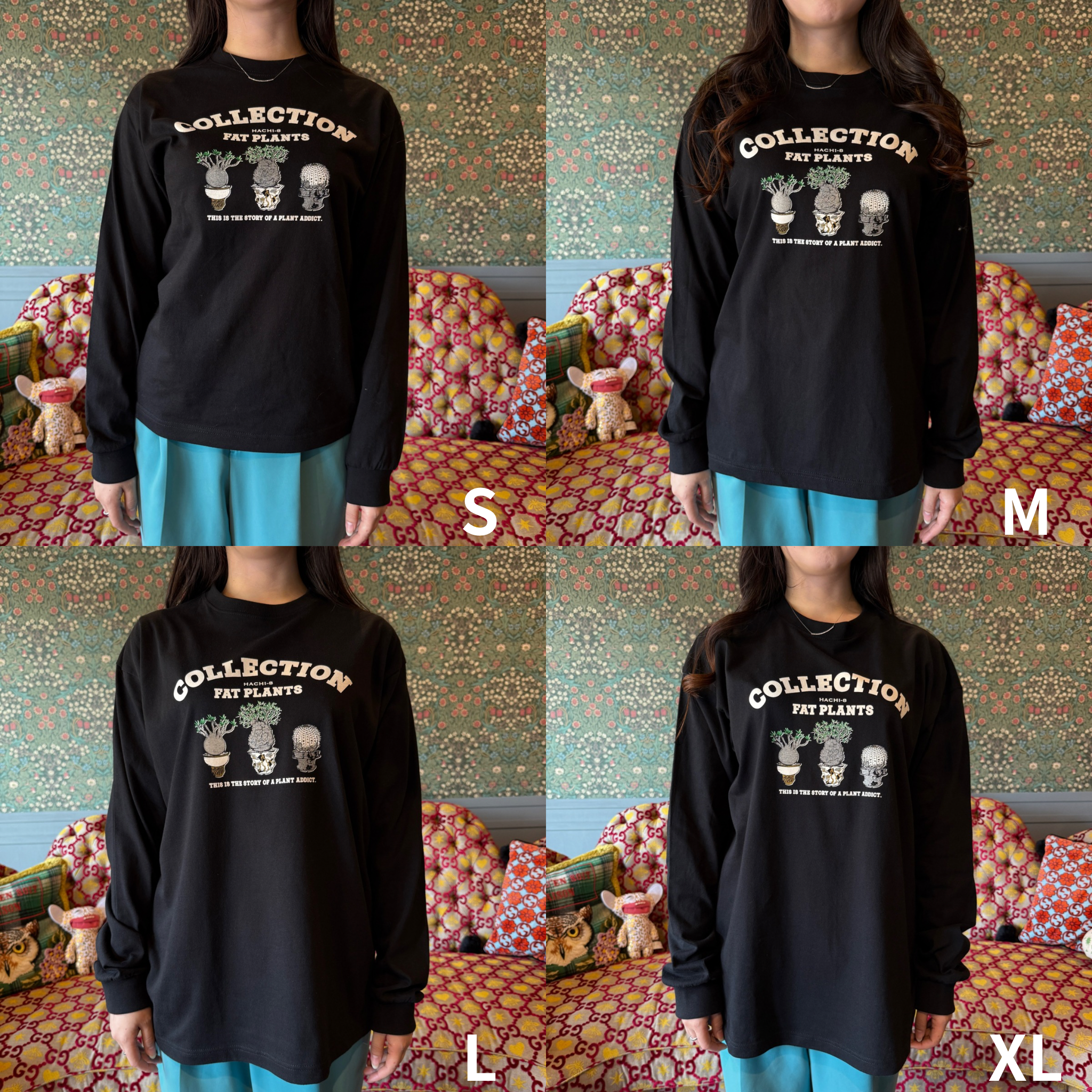 HACHI-8×GreenPrickle オリジナルTシャツ 長袖 (ブラック) – Hachi-8