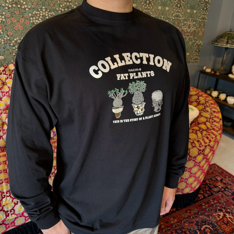 HACHI-8×GreenPrickle オリジナルTシャツ 長袖 (ブラック)